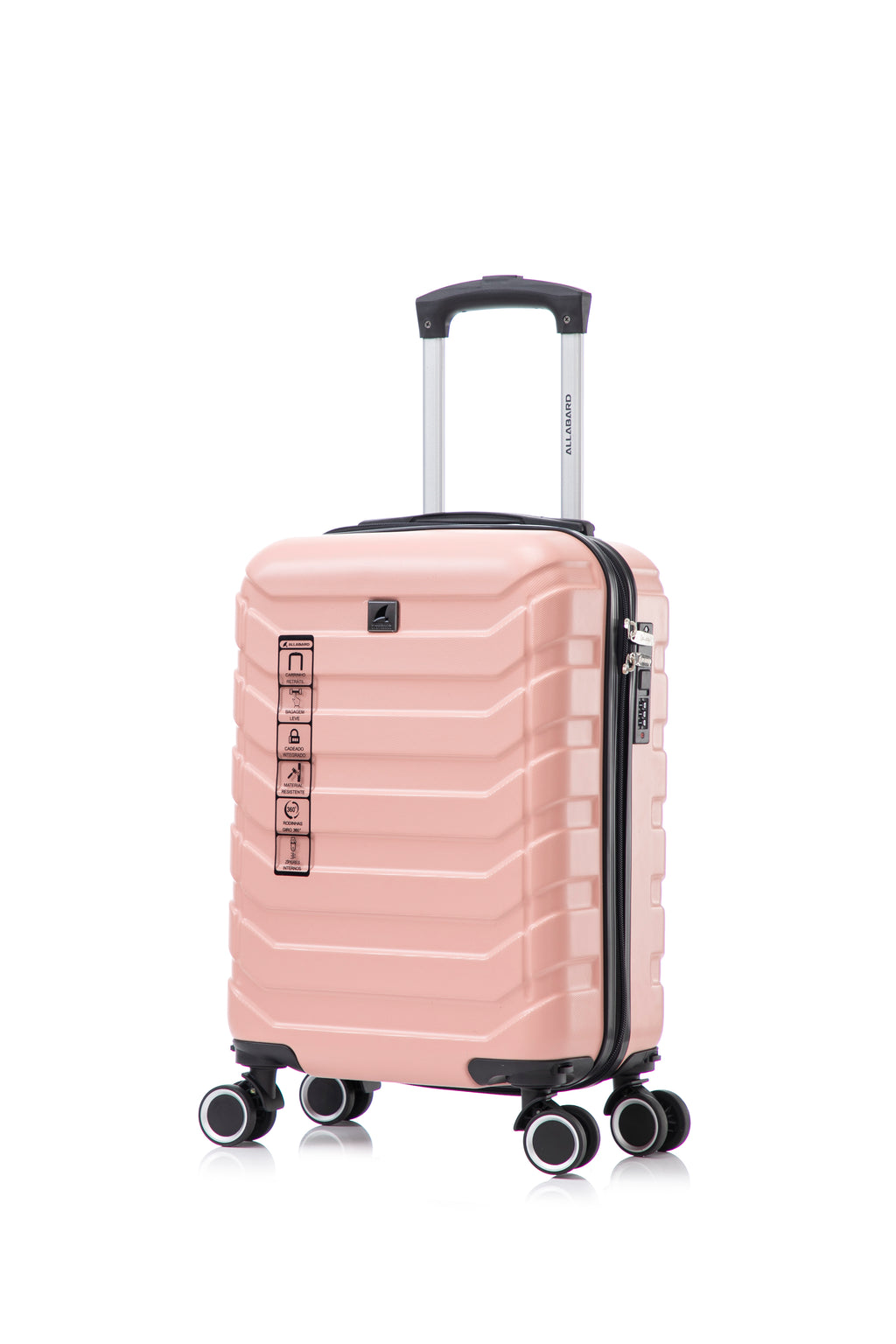Mala de Bordo 10kg P015 Rosa/Rose - Casco ABS Premium