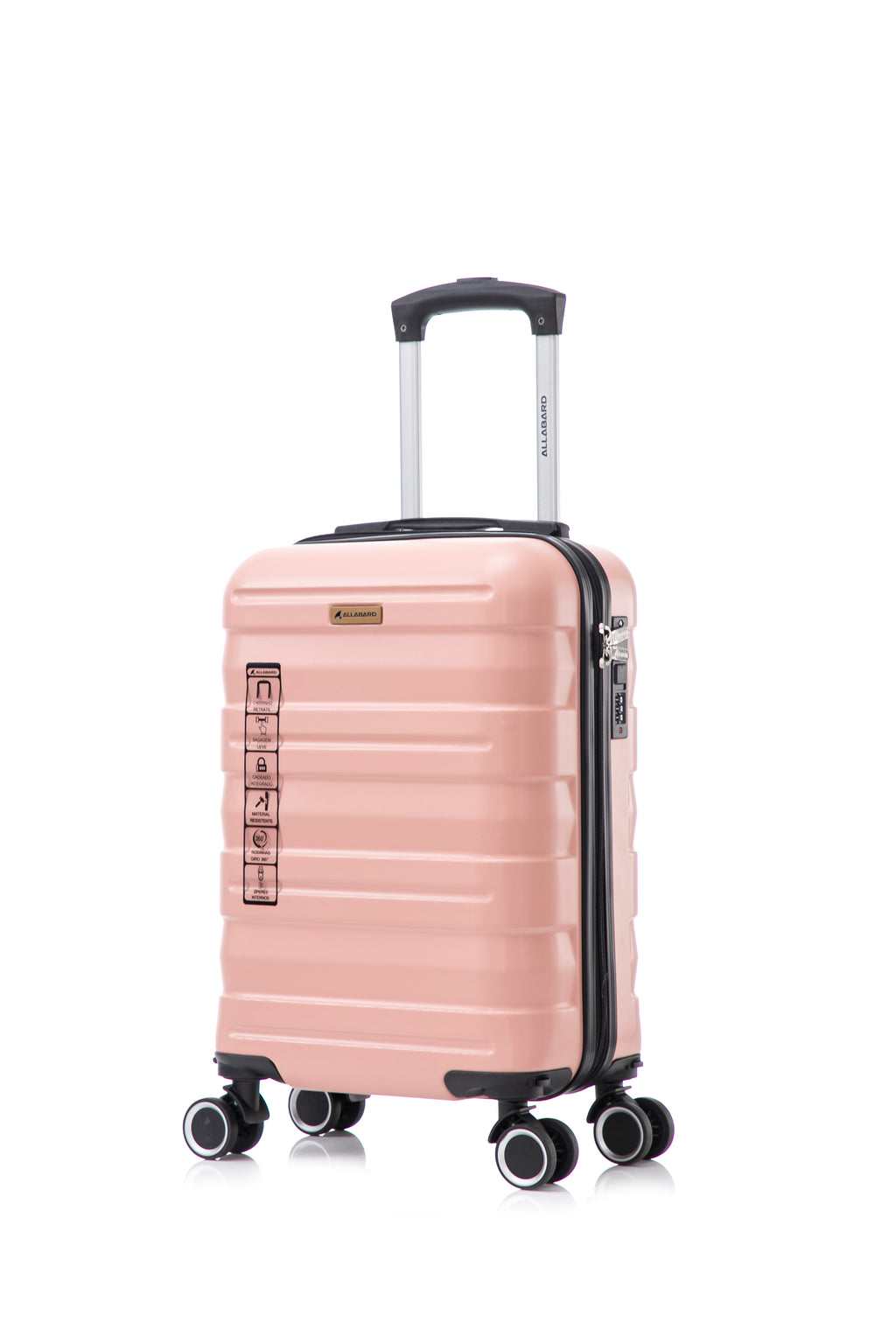 Mala de Bordo 10kg A045 Rosa/Rose - Casco ABS Premium